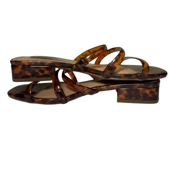 Steven New York Hades Sandal in Tortoise Slide Mini Heel Shoe Women's Size 5.5 - Picture 9 of 13